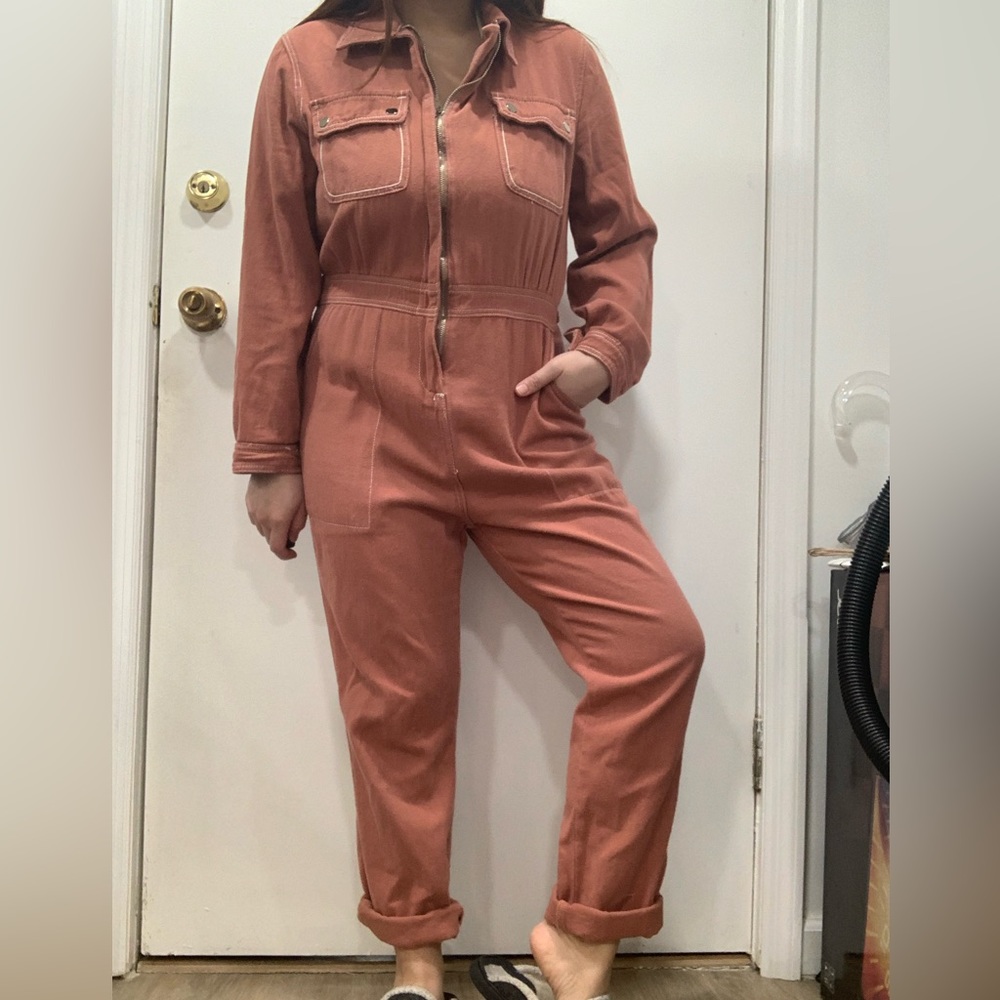 NastyGal Pink Boiler Jumpsuit